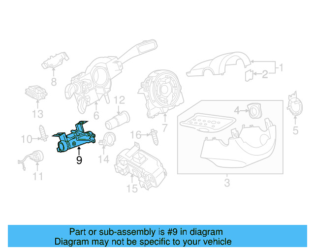 Steering Lock 1K0-905-851-B - View 41