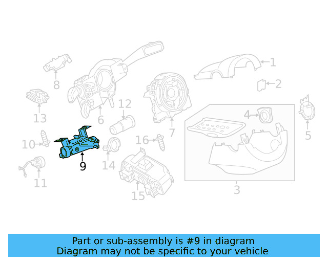 Steering Lock 1K0-905-851-B - View 10