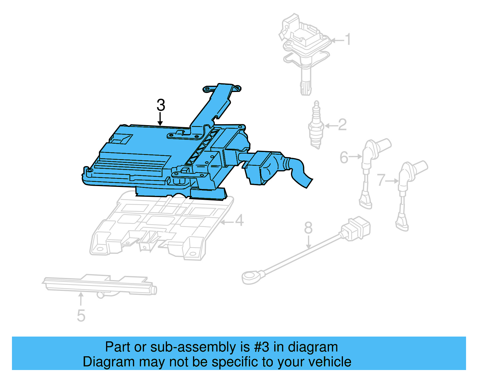 Engine Control Module (ECM) 1K0-907-115-AS
