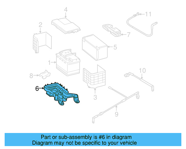 Battery Tray 1K0-915-333-H - View 19