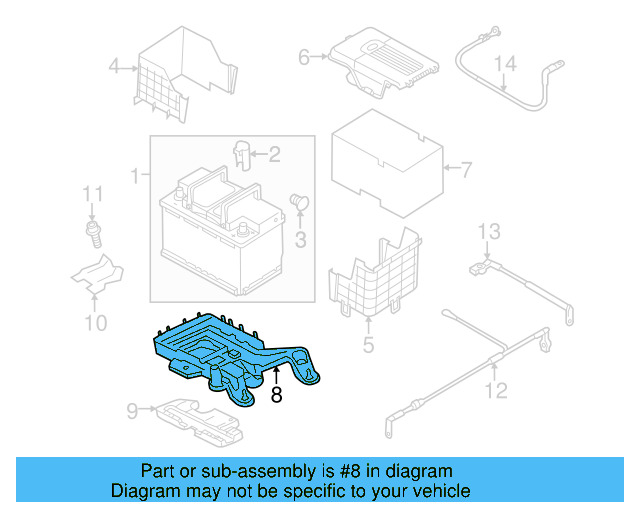 Battery Tray 1K0-915-333-H - View 45
