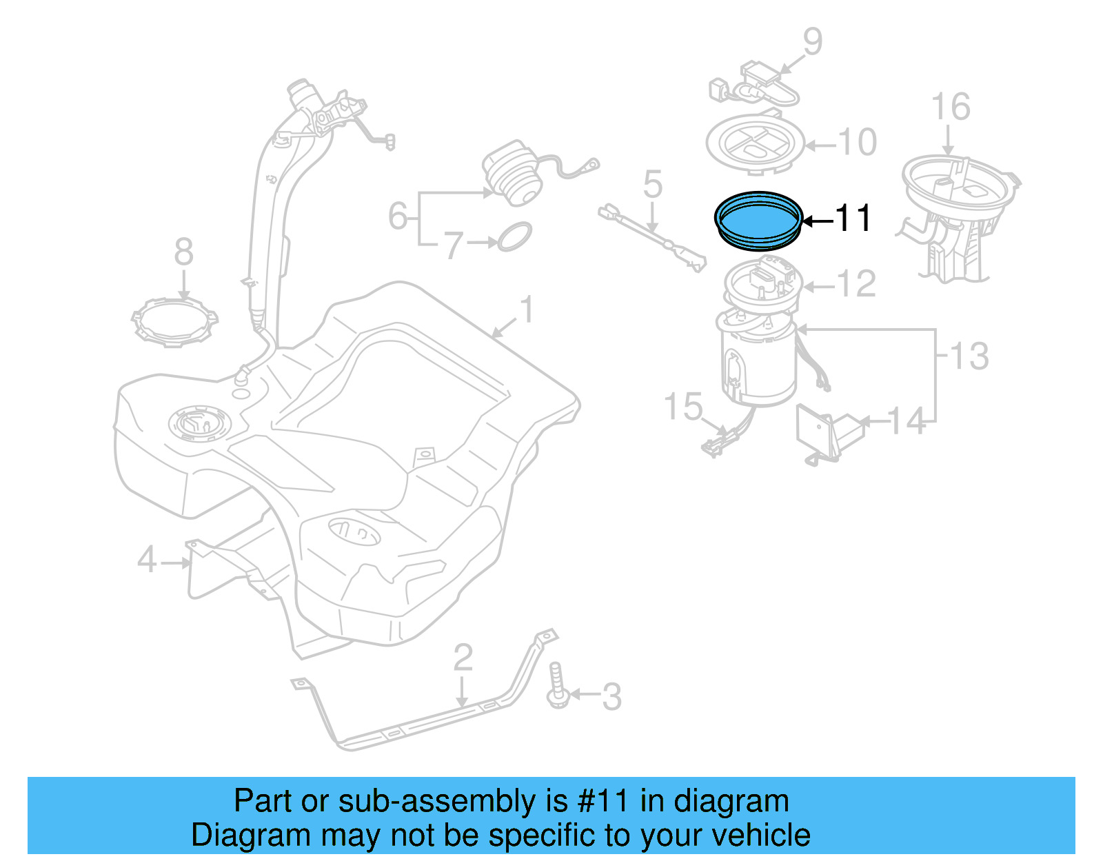 Fuel Pump Tank Seal 1K0-919-133-D - View 22