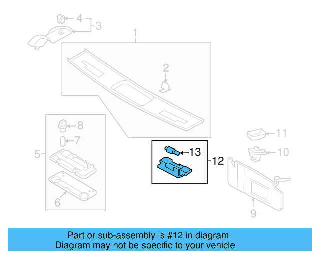 Visor Lamp 1K0-947-109-71N - View 17