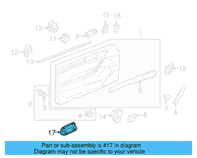 Door Interior Reflector 1K0-947-419-A - View 46