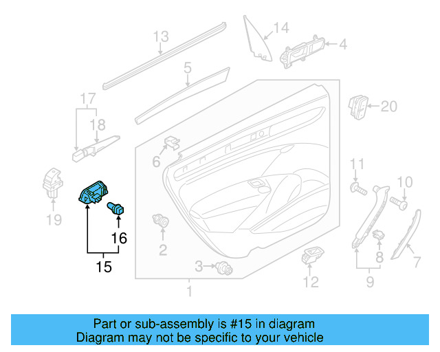 Door Interior Reflector 1K0-947-419-A - View 67