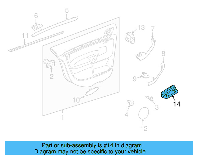 Door Interior Reflector 1K0-947-419-A - View 40