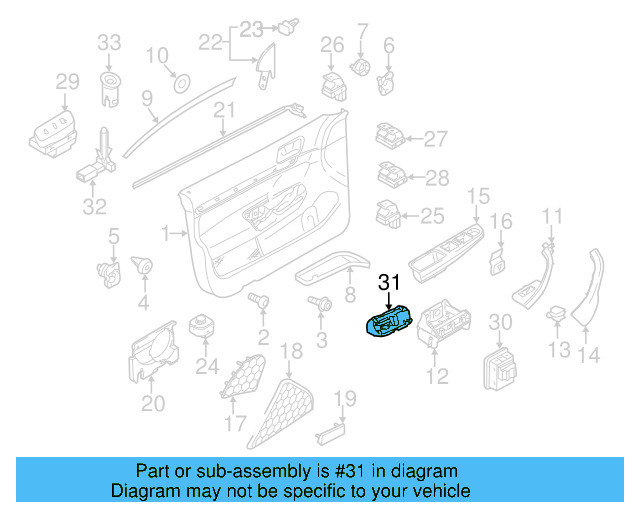 Door Interior Reflector 1K0-947-419-A - View 51