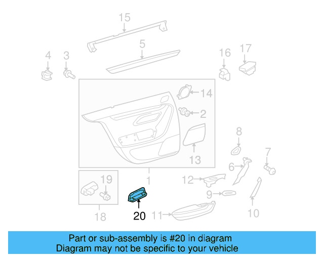 Door Interior Reflector 1K0-947-419-A - View 31