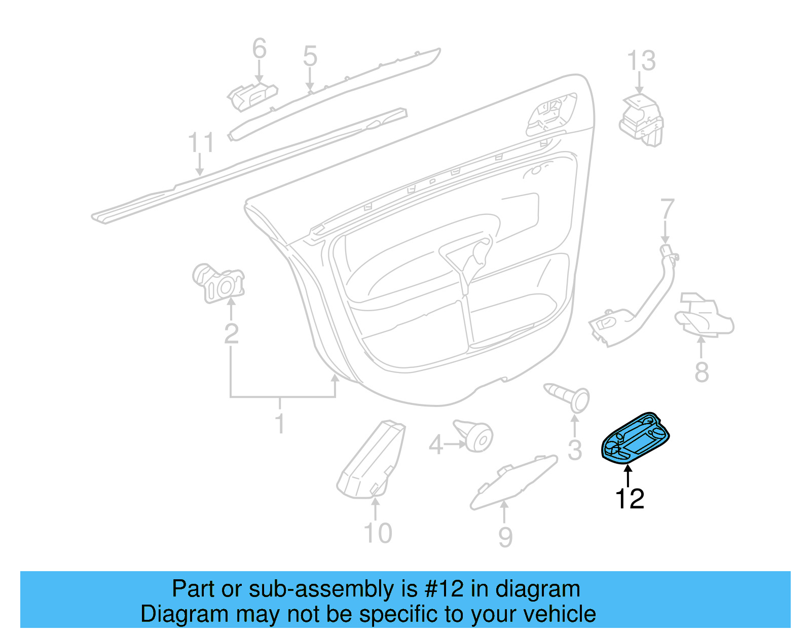 Door Interior Reflector 1K0-947-419-A - View 27
