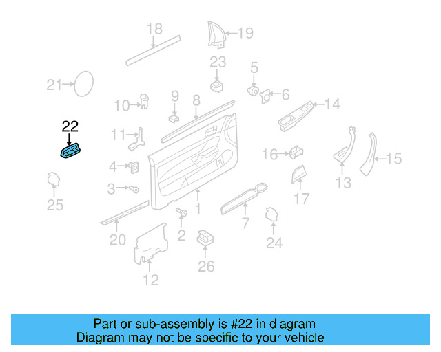 Door Interior Reflector 1K0-947-419-A - View 71