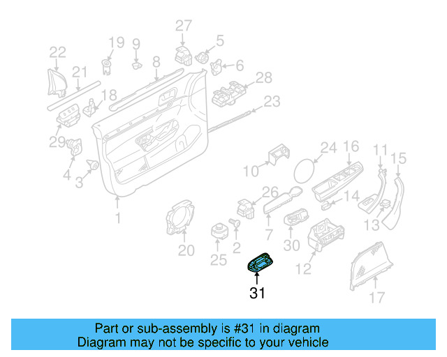Door Interior Reflector 1K0-947-419-A - View 20