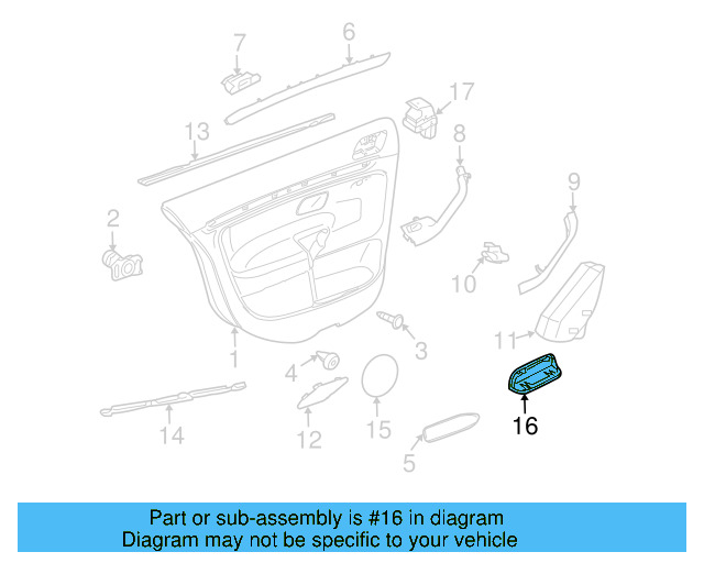 Door Interior Reflector 1K0-947-419-A - View 73
