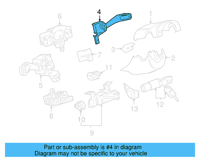 Wiper Switch 1K0-953-519-J-9B9 - View 4