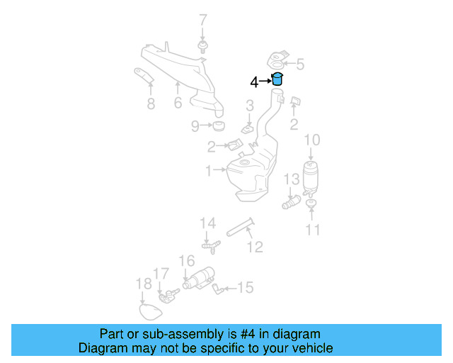 Washer Fluid Strainer 4A0-955-485 - View 95