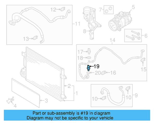 Pressure Sensor 1K0-959-126-E - View 20