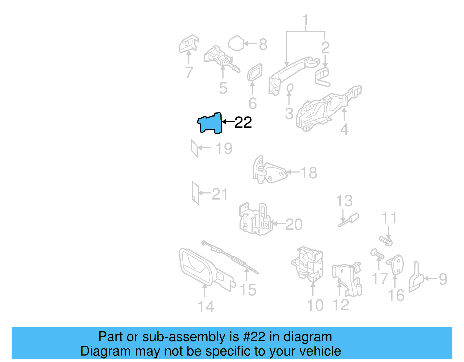Door Check Cover 1K0-959-843-C - View 6