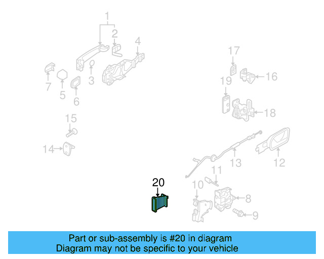 Door Check Cover 1K0-959-843-C