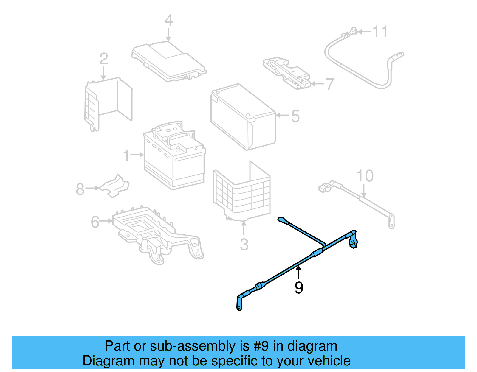 Positive Cable 1K0-971-225 - View 6