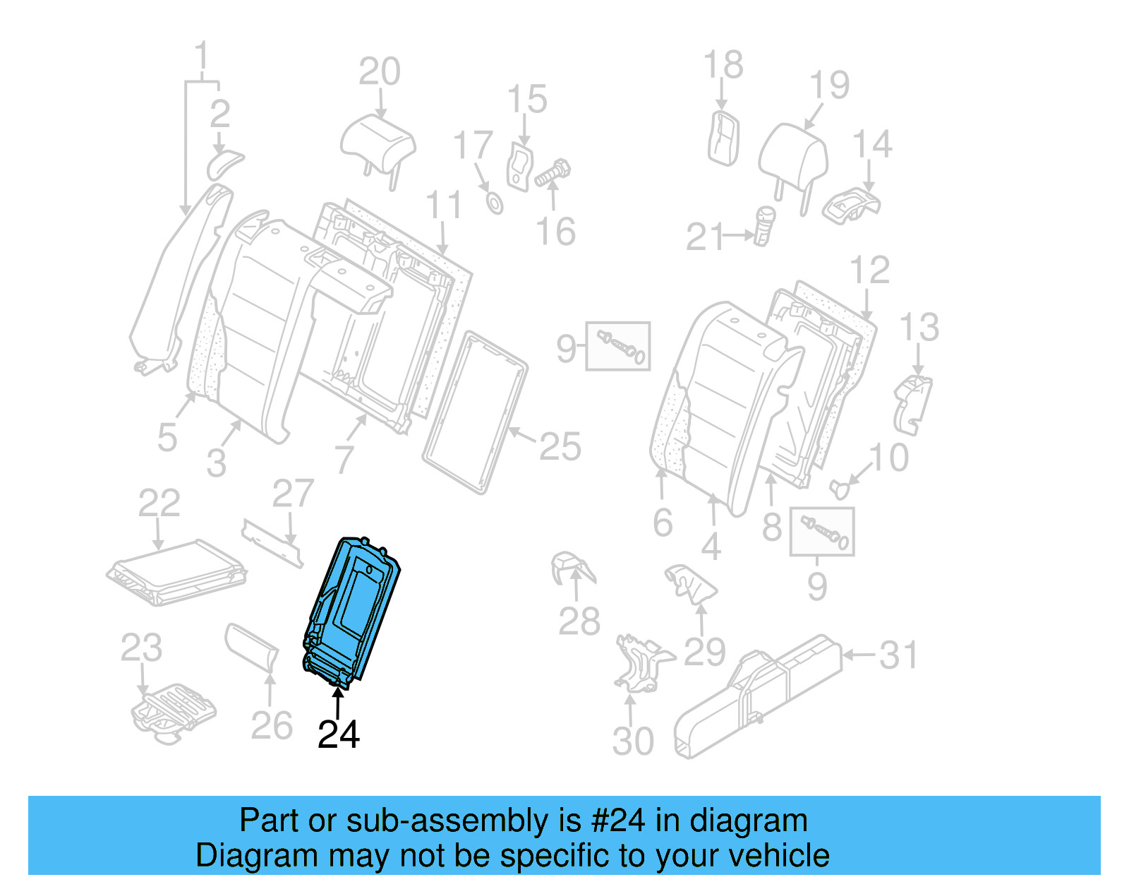 Armrest Bezel 1K0885961G82V - View 4