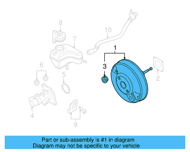 Booster Assembly 1K1-614-106-AB - View 10