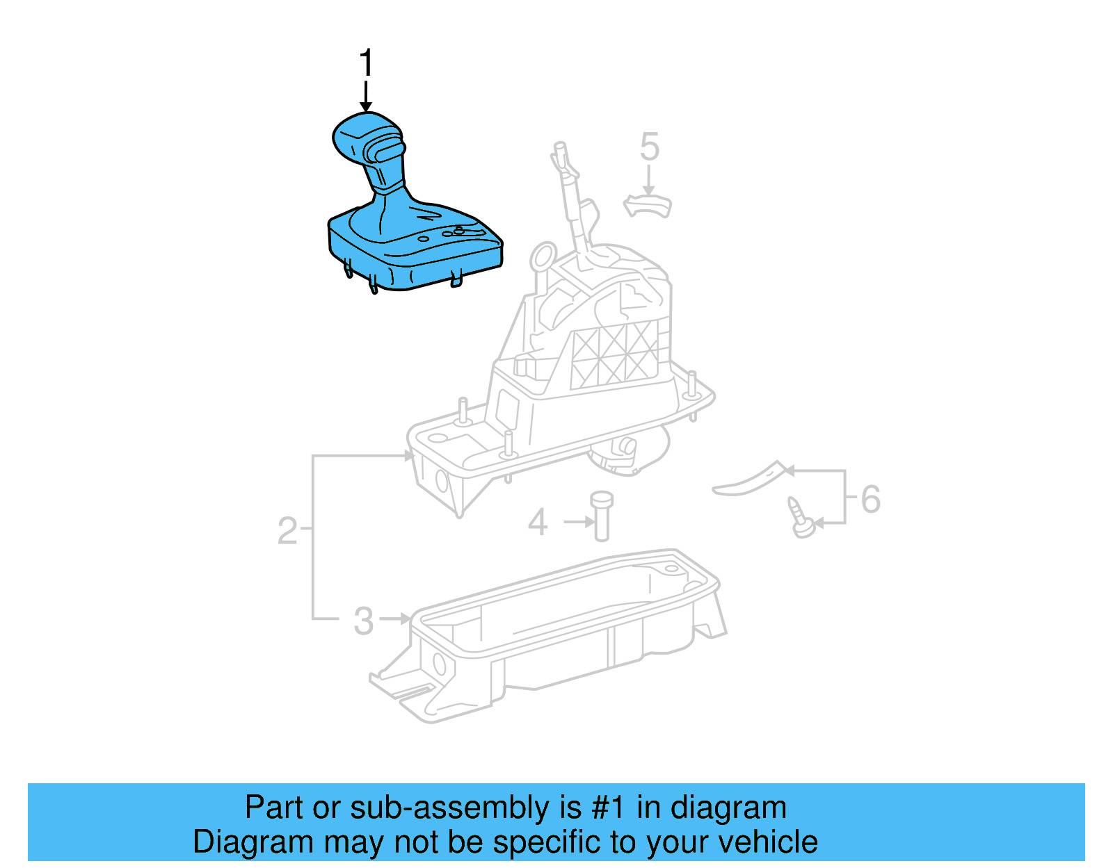 Gear Selector, Gti MK6 (Dsg) 1K1-713-203-AQ-UZD - View 9