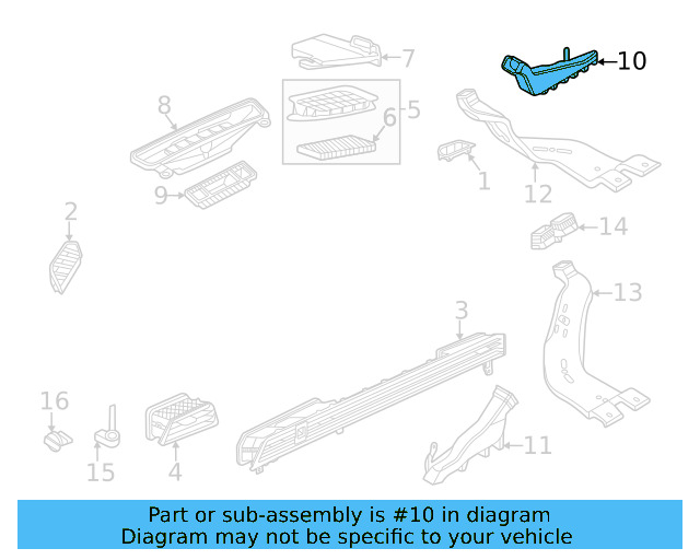 Lower Vent 1K1-819-152-B - View 55