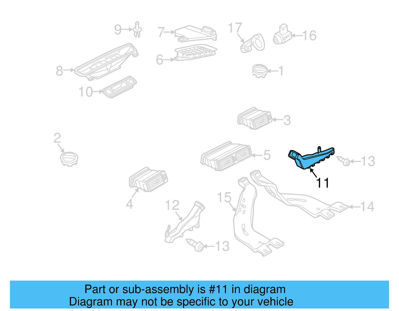 Lower Vent 1K1-819-152-B - View 38