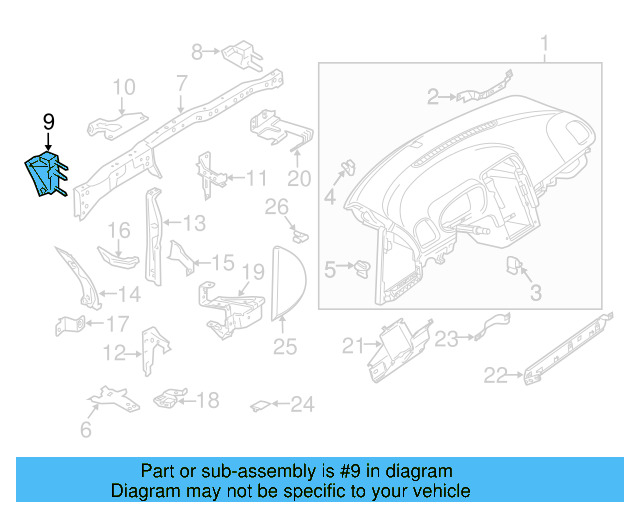 Bracket 1K1-857-021-D - View 21