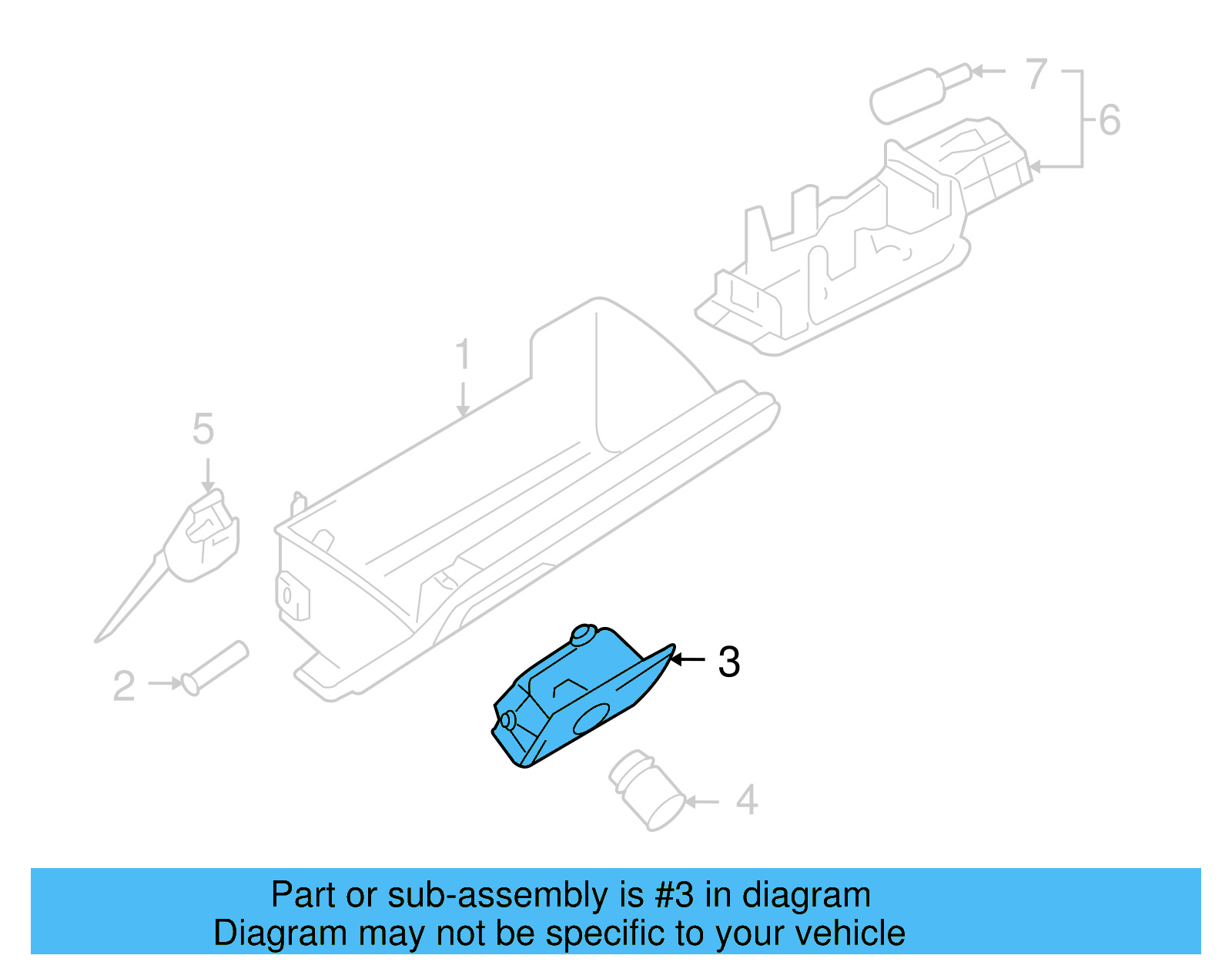 Glove Box Handle 1K1-857-147-D-3Q7 - View 15