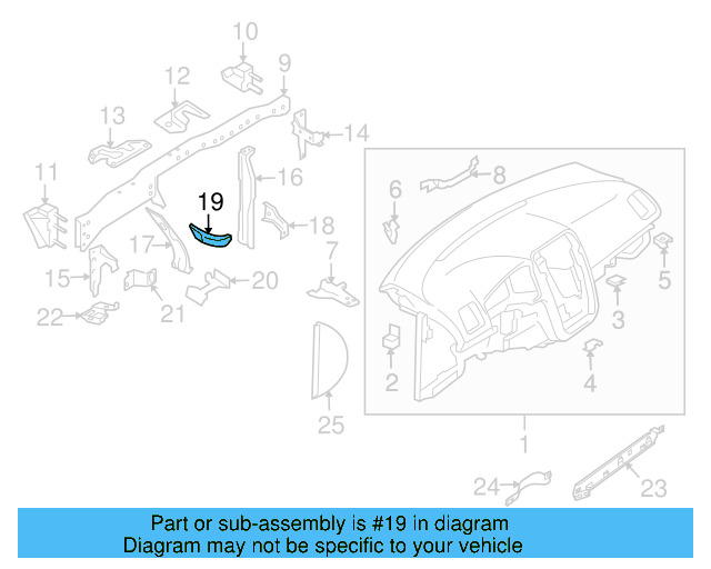 Inner Support Retainer Bracket 1K1-857-953 - View 18
