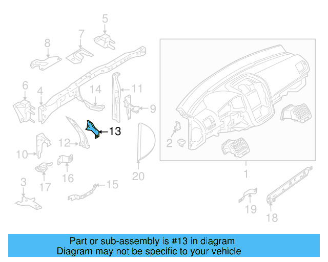 Inner Support Retainer Bracket 1K1-857-954 - View 31