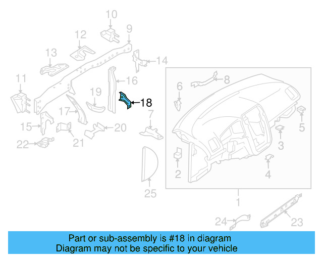 Inner Support Retainer Bracket 1K1-857-954 - View 26