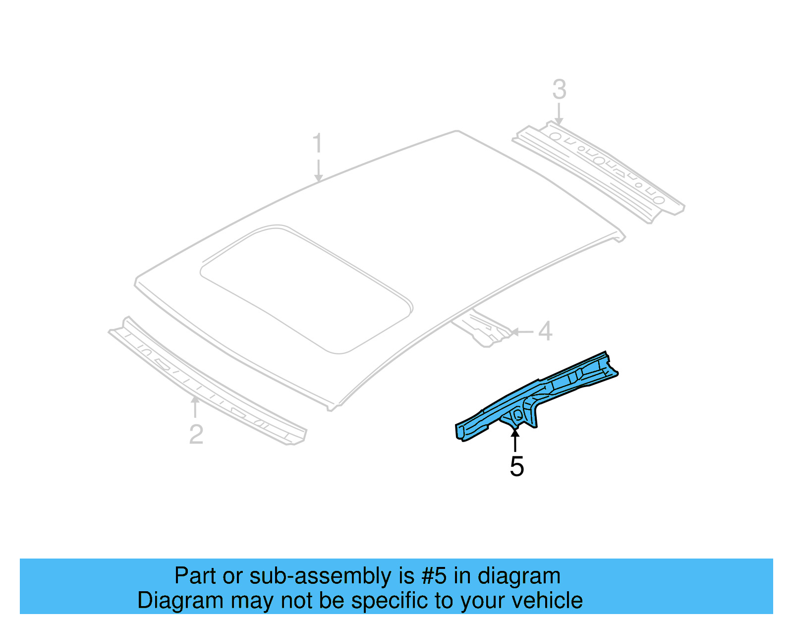 Roof Rail 1K3-810-411 - View 9