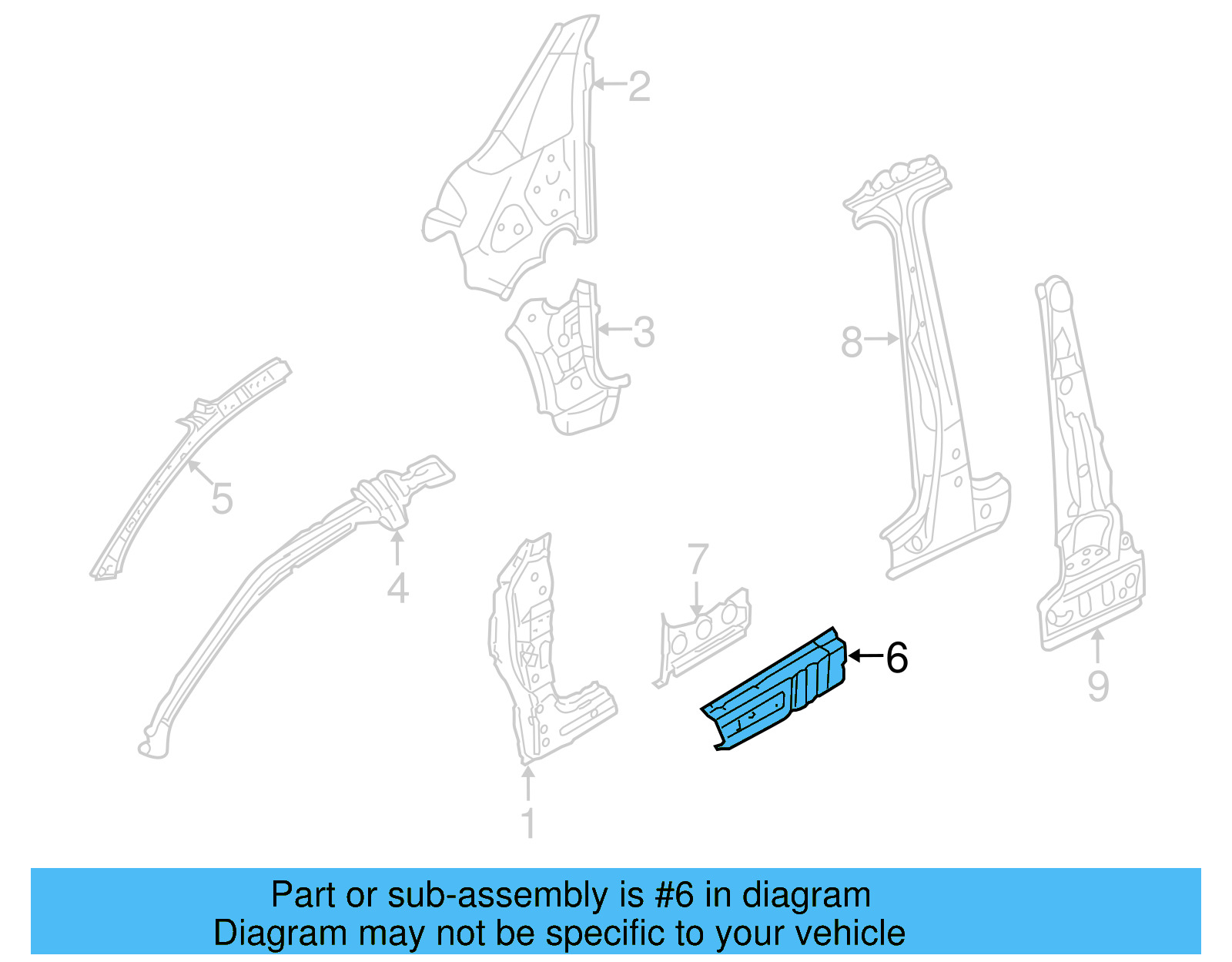 Rocker Reinforced 1K3-810-608-A - View 11
