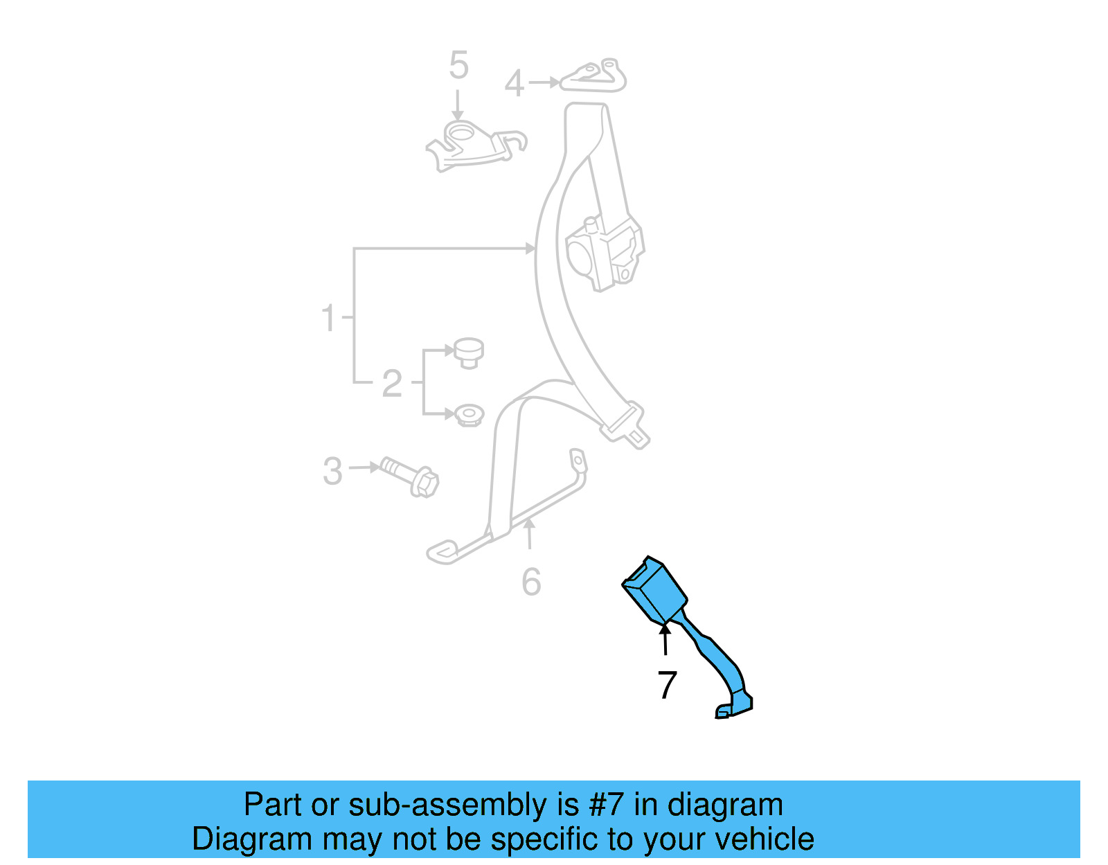Buckle End 1K3-857-755-AD-YLZ - View 6