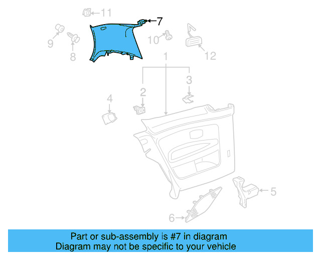 Upper Quarter Trim 1K3-867-288-D-6K8