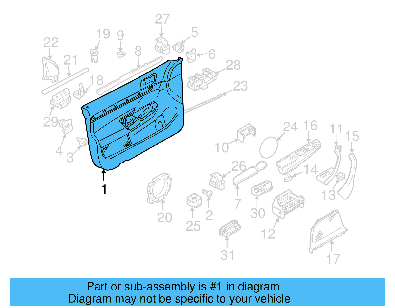 Door Trim Panel 1K4-867-011-MR-TSA - View 4