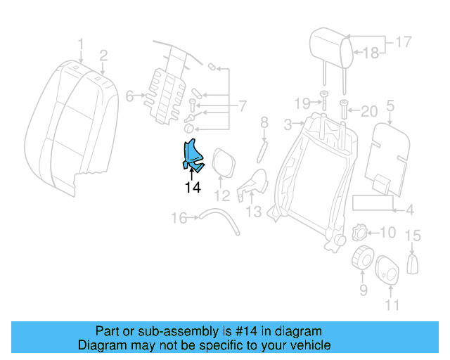 Seat Hinge Cover 1K4-881-640-C-31X - View 3
