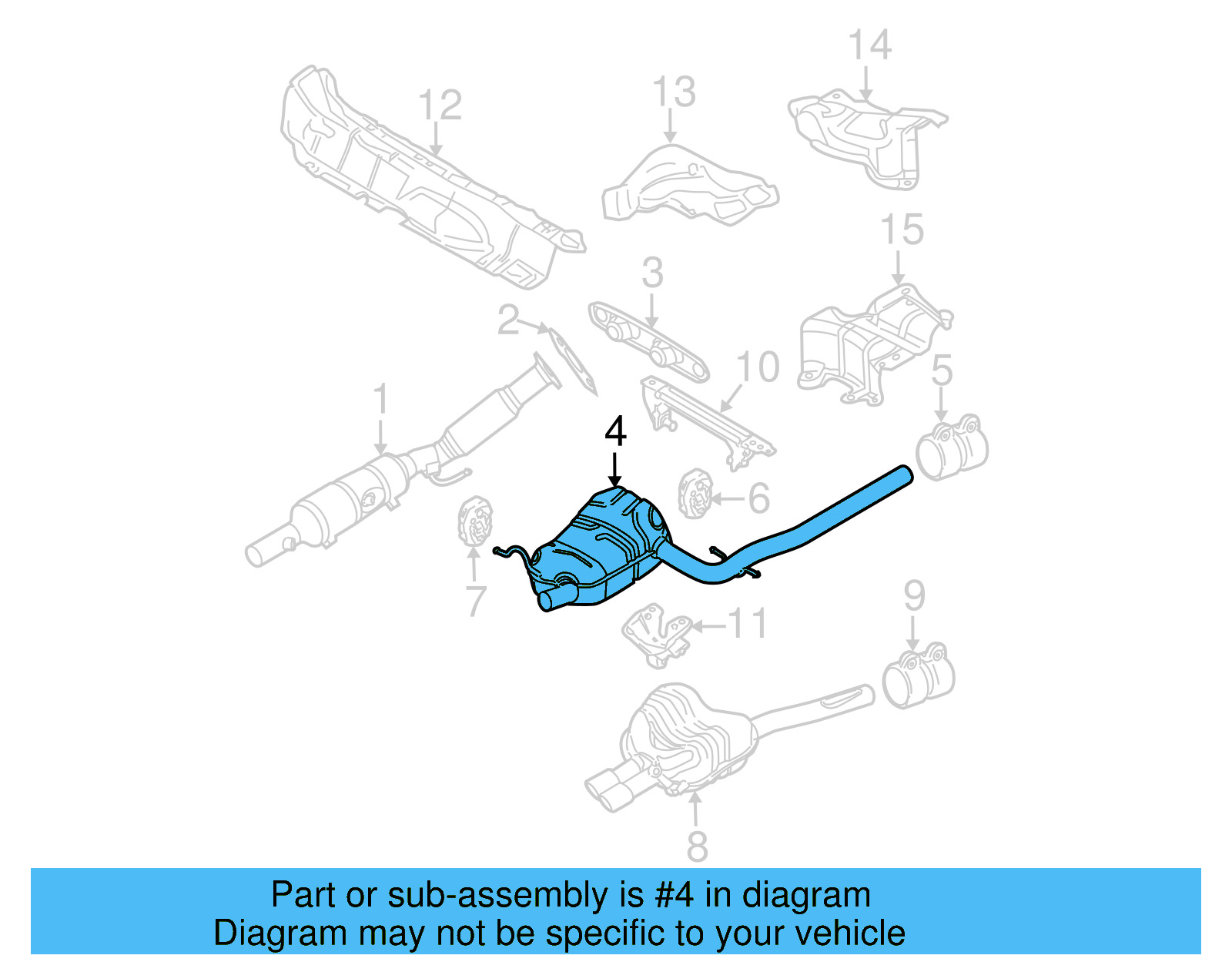 Resonator & Pipe 1K5-253-609-AE - View 10