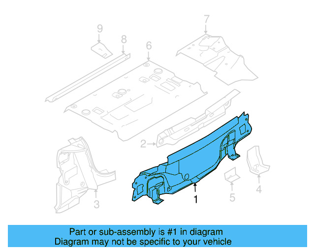 Rear Body Panel 1K5-813-301-A - View 3