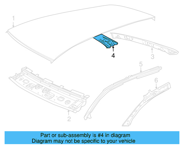 Roof Bow 1K5-817-119 - View 11