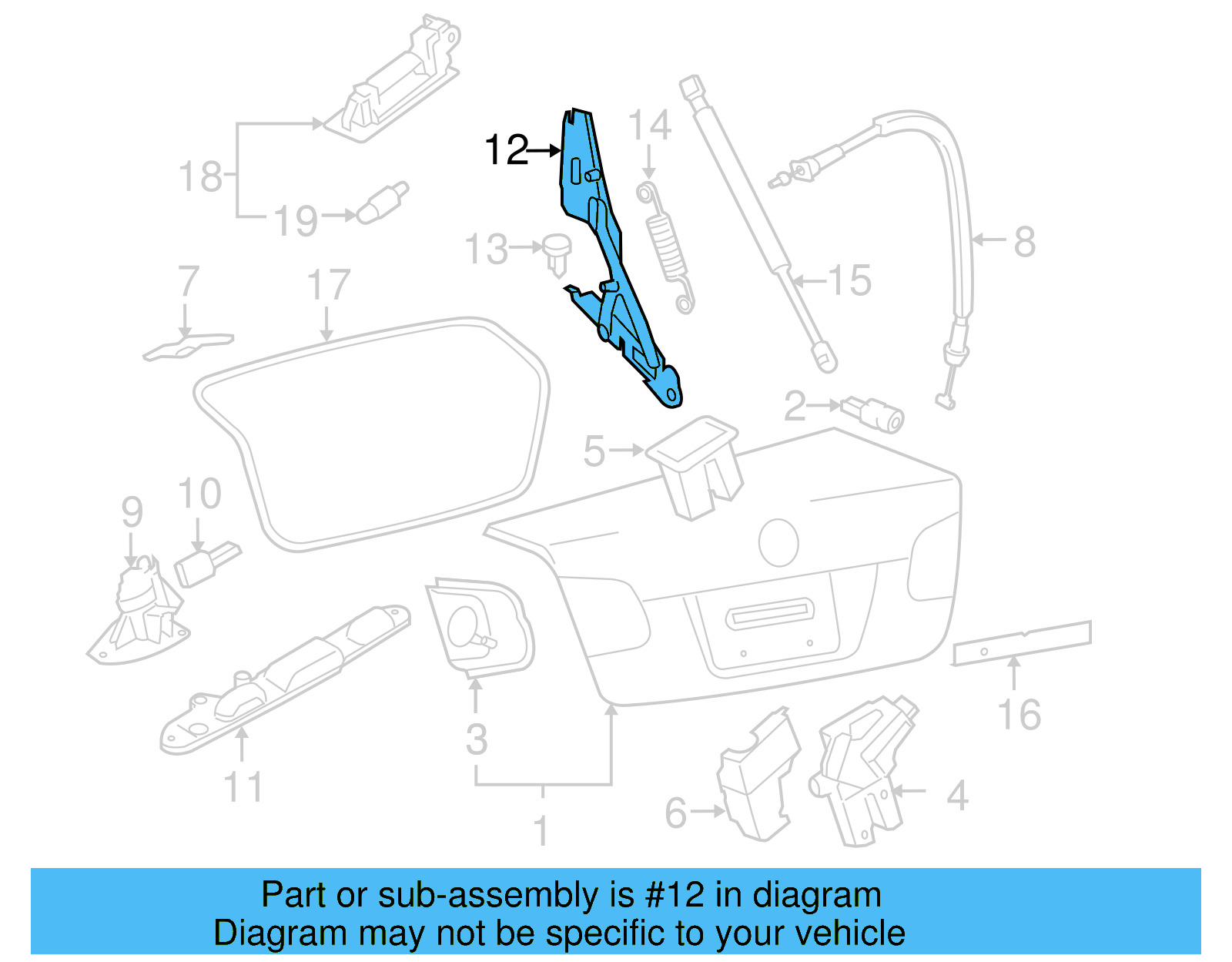Deck Lid Hinge 1K5-827-302-A