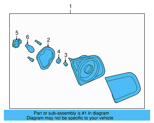 Backup Lamp Assembly 1K5-945-093-J