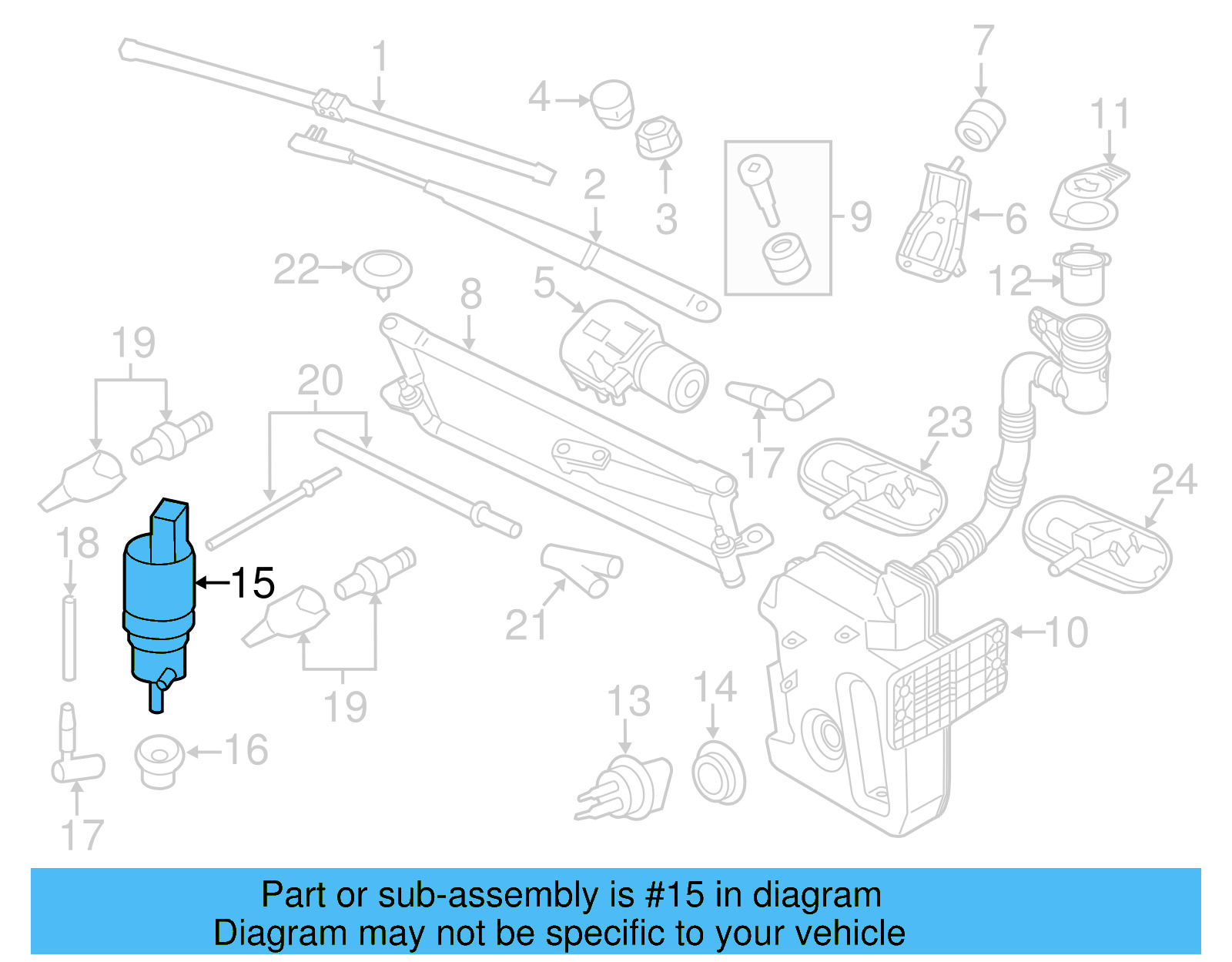 Washer Pump 1K5-955-651 - View 17