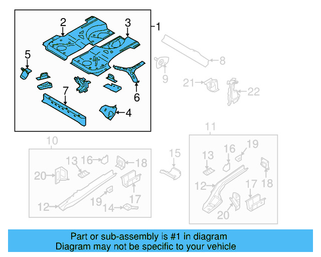 Floor Pan Assembly 1K6-813-111-H - View 8