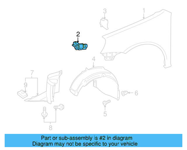 Front Support 1K6-821-135 - View 2