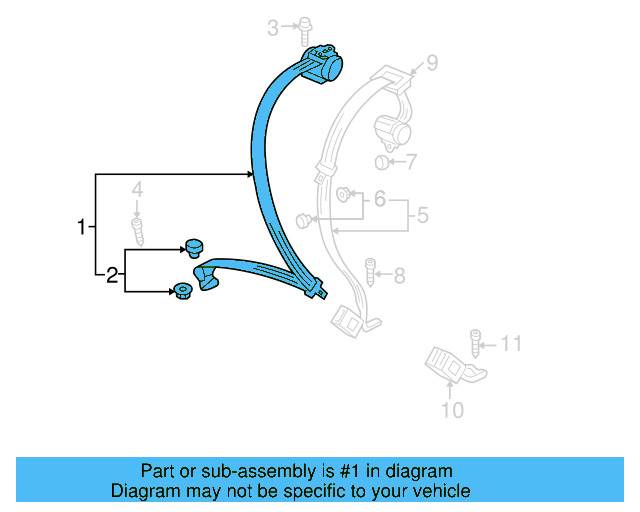 Lap & Shoulder Belt 1K6-857-806-AD-RAA - View 6