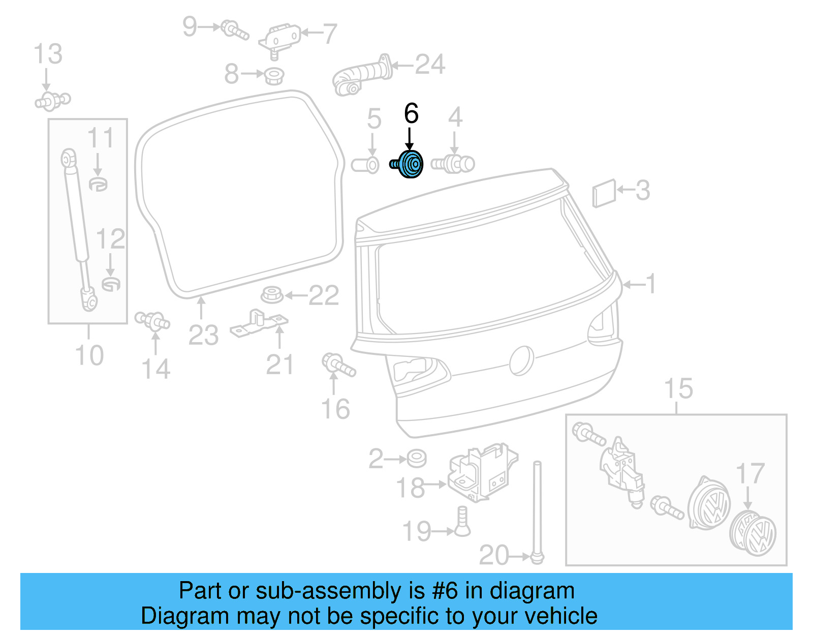 Overslam Bumper Plug 1K8-823-753-B - View 18