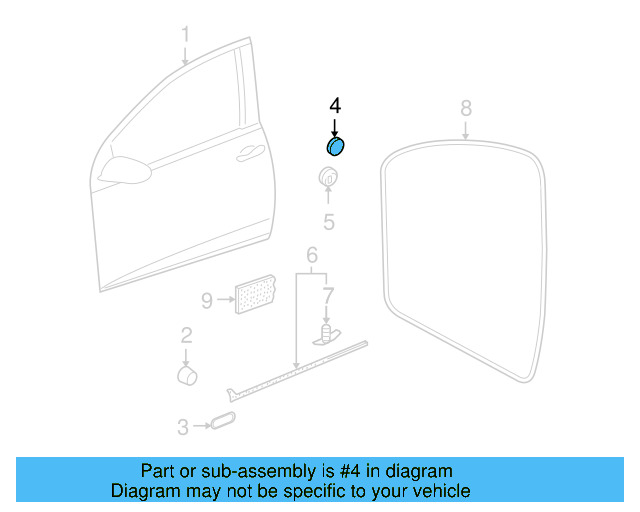 Handle Base Cap 1K8-837-111-9B9