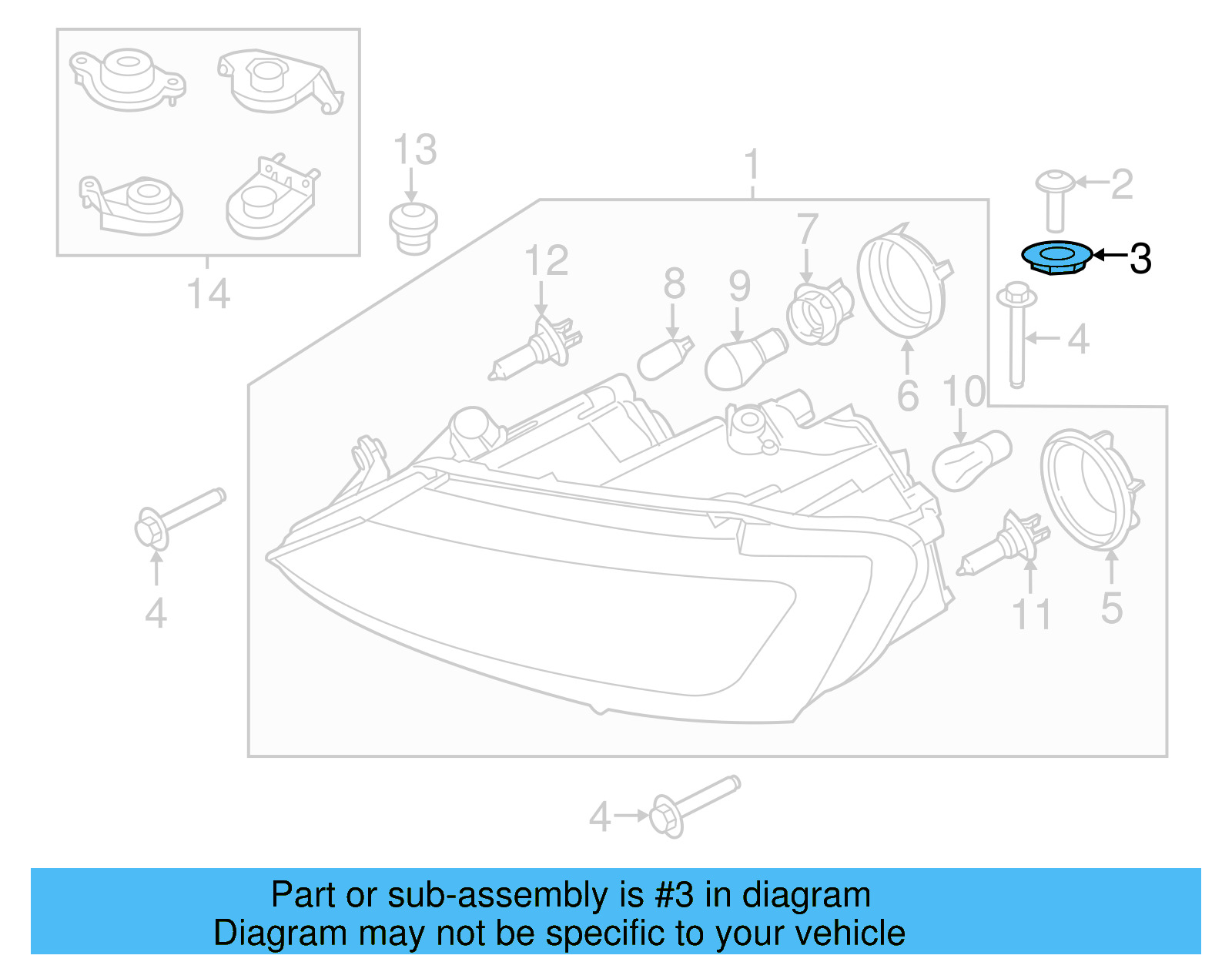 Headlamp Assembly Adapter 1K8-941-297 - View 36